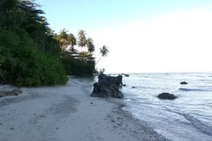 Pantai Teluk Bengkuang, Spot Terbaik Menikmati Keindahan Pasir Putih di Nias Utara